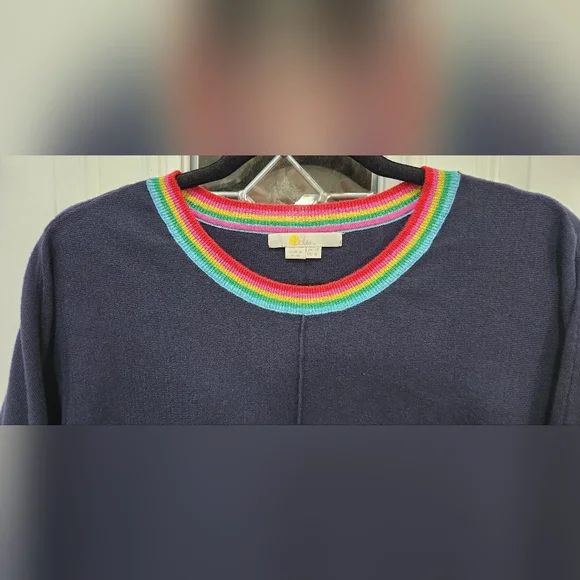 Boden Lytton rainbow sparkle sweater women's size 8 - Picture 3 of 7